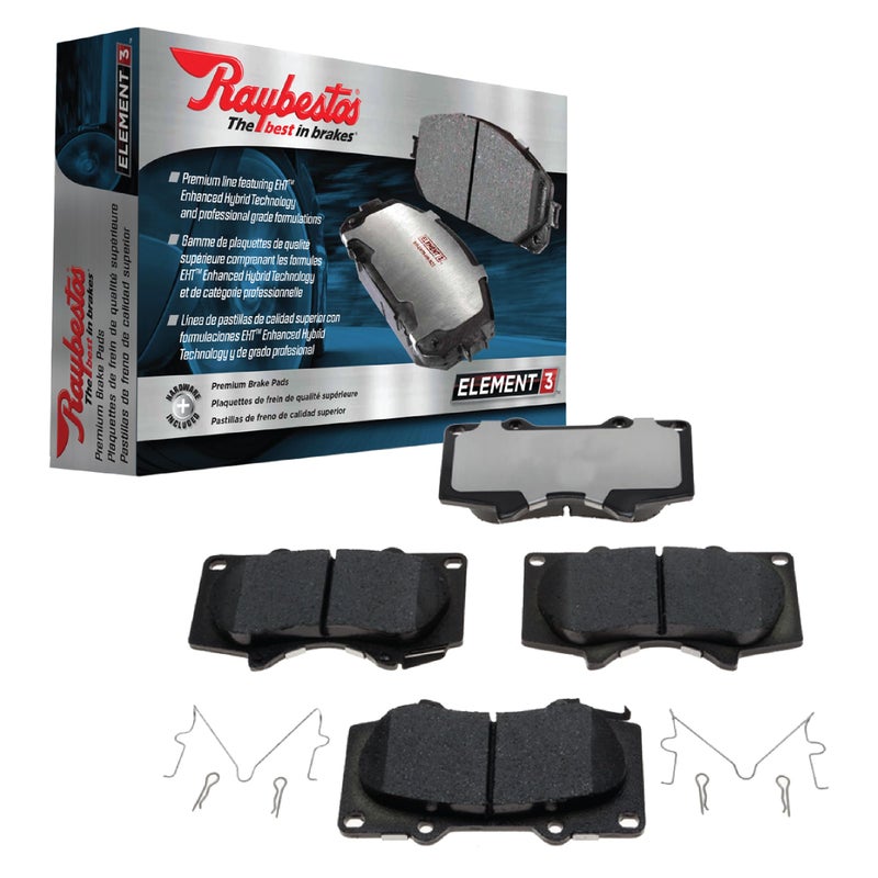 Raybestos Element3 Automotive Replacement Front/Rear Ceramic Brake Pad Set for Select Chevrolet, GMC (PGD1411C) - Image 1
